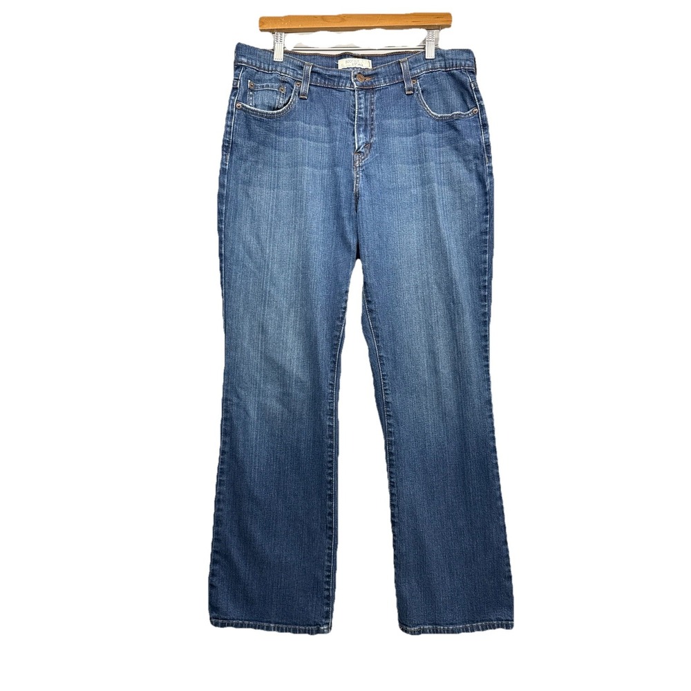 Levi's 515 Jeans Womens 14 Blue Cotton Denim Bootcut Leg Stretch Faded Workwear